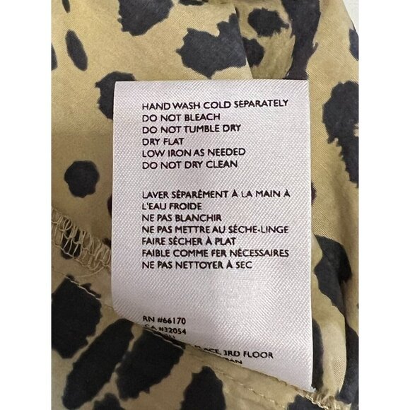 Faithful The Brand Women's Tiered Animal Print Dress Puff S/S Size 4 Smock Tie - Picture 11 of 16
